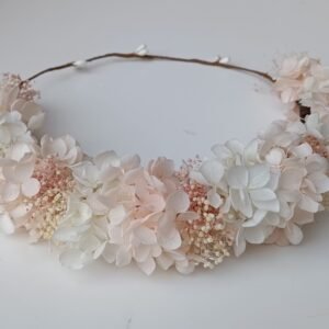 Media corona Lua Blaco rosa