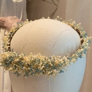 Corona silvestre Rosa y aguamarina