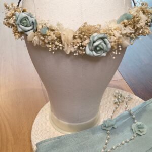 Media corona aguamarina