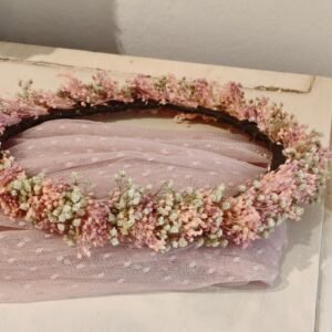 Corona de paniculata en tonos Rosa palo